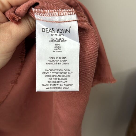 Dear John Denim Wistful Mauve Long Sleeve Button Avery Dress - Picture 9 of 10